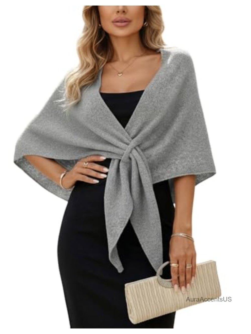Knit Pashmina Shawl Wrap Women Triangle Cape Poncho Cardigan Scarf Lightweight